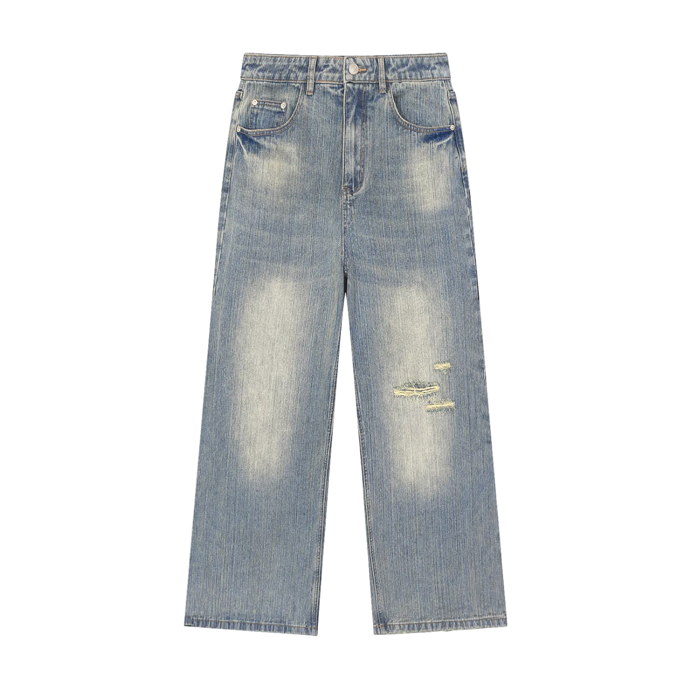 DISTRESSED BAGGY JEAN