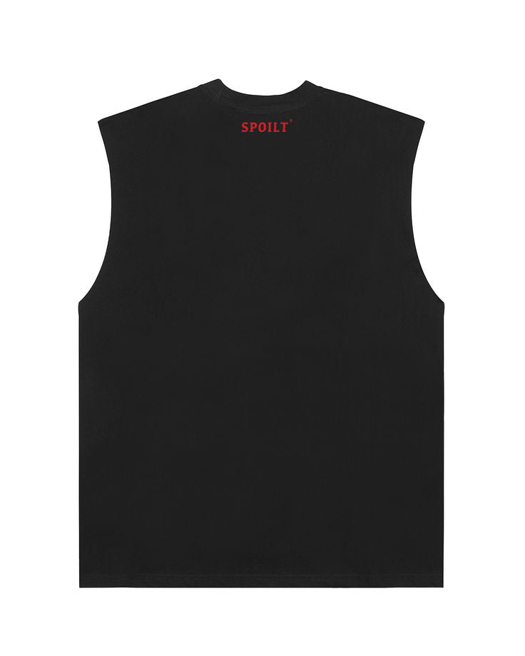 RED SPOILT ®️ TANK TEE IN BLACK