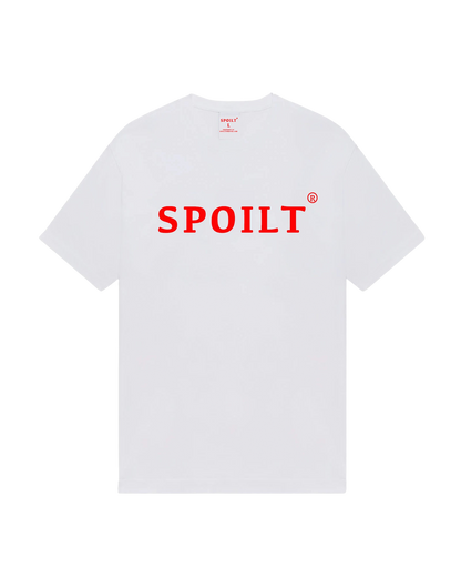 RED SPOILT ®️ T-SHIRT IN WHITE