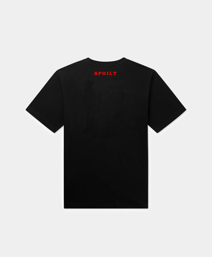 RED SPOILT ®️ T-SHIRT IN BLACK
