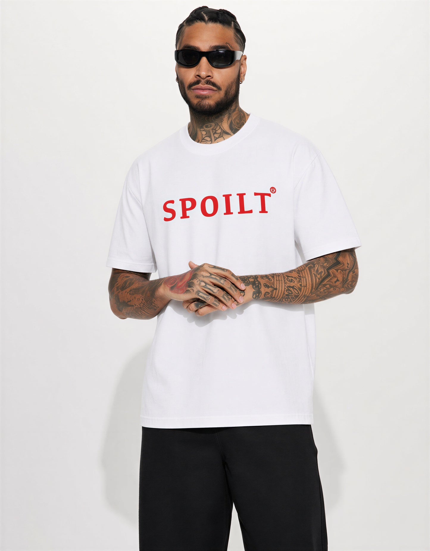 RED SPOILT ®️ T-SHIRT IN WHITE