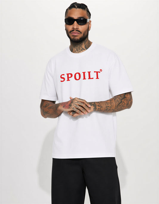 RED SPOILT ®️ T-SHIRT IN WHITE