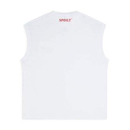 RED SPOILT ®️ TANK TEE IN WHITE