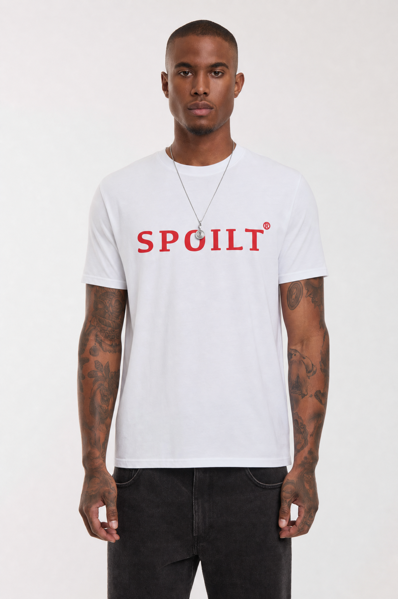 RED SPOILT ®️ T-SHIRT IN WHITE